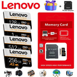Lenovo Compact SD Cards Memory Card Micro TF SD TF Cards 1TB 64GB 256GB Backup Ready Proof HD V10 for Mobile / Nintendo Switch