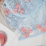 Lace Floral Embroidery See Through Bra Panties Set Women Underwear Sexy Lingerie Erotic 2 Pieces Bra Brief Sets