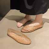 Women Crystal Jelly Shoes Girls Fashion Summer Flats Sandals V-mouth Slip-on Style Soft Sole Girls Daily Walking Driving Flats