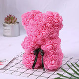 Rose Bear Gift 25cm Artificial Teddy Rose Bear with Box
