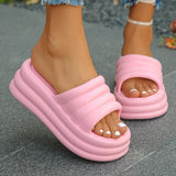 Chunky Platform Slippers for Women 2024 Summer Comfort Soft Sole Beach Shoes Slides Woman Thick Bottom Non-Slip Sandals Ladies