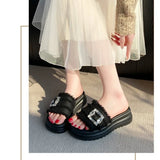 Slippers Women Summer Female Shoes Slides Loafers Fashion 2026 Soft Luxury Casual Leisure Slippers Women Summer Shoes Slides Loa