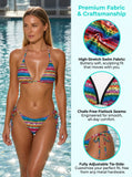 Letters Print Colorful Micro Mini Thong Bikini 2026 Women Swimwear Female Swimsuit Two-pieces Bikini Set Bathing Suit Swim Lady