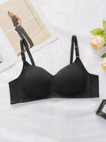 Hot Selling Women's Strapless Gathered Bra With Chest Pad And Stripe Design, Three Buckle Shoulder Strap Adjustable Bra D1806