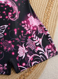 2026 Sporty Printed Slim Swimsuit Women One Piece Vintage Swimwear Female Sexy Bathers Bathing Swimming Swim Suit Beachwear XXL