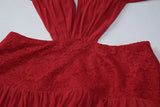 FDYOUI Sexy Halter Neck Backless Wedding Party Dress Women 2026 Summer Hollow Out Lace-up Long Maxi Evening Dresses Red Gowns