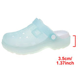 Jelly Color Platform Clogs Sandals Women 2026 Summer Thick Bottom Non Slip Beach Sandles Woman Breathable Slip On Garden Shoes