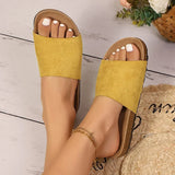 Zoki 2025 Summer Cork Clogs Slippers for Women Plus Size Open Toe Flat Heels Sandals Woman Comfort Non Slip Clogs Sandles Female