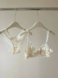 French Inspired Minimiser Bra Women Sexy Lingerie Set Large Chest Support Thin Comfort Half Cup Soft Underwire Anti Sagging