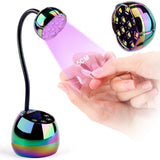 UV LED Nail Lamp, Cordless Gel X Nail Lamp Flash Cure, Auto Sensor Gooseneck Portable USB Gel Nail Dryer U V Light with 4 Timers