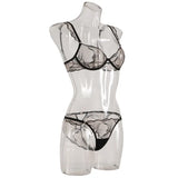 Sexy French Minimizer Bra Ultra Thin Embroidery Lace Large Bust Full Coverage Wireless Lingerie Set CA Delivery MOYISU 32-38-ABC