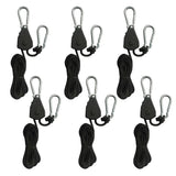 1/2/4/6/8/10/12/14/16pcs Hanger Pulley Ratchets Kayak Rope 1.6M Rope Pulley Ratchet Locking Hanger Sky Curtain Tent for Camping