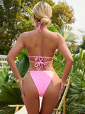 2026 Halter Luxury Rhinestones Diamond Bikini Female Swimsuit Women Swimwear Two-pieces Bikini Set Bather Bathing Suit Swim Lady