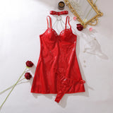 Toucheart Erotic Dress New PU Leather Fashionable Hottie Halterneck Metal Chain Sexy Luxurious Body Shaping One-piece Hip Skirt
