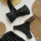 Sexy 3pieces Micro Bikini 2025 Women Swimsuit Female Swimwear Thong Bikinis Set Brazilian Beach Wear Bathing Suit Biquini