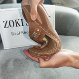 Summer Women's Wedge Sandals 2023 Clip Toe Orthopedic Arch Support Sandals Woman Pu Leather Non-Slip Soft Platform Flip Flops
