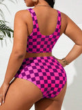 2026 Large Plus Big Size Swimsuit Women Sporty Bikinis High Waist Printed Swimwear Female Bathers Bathing Swimming Swim Suit 5XL