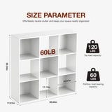 JHK 9 Cube Storage Organizer Bookcase