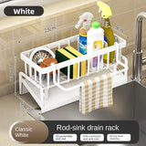 Kitchen Sink Drain Rack Organizer Plastic Self-draining Sink Shelf Soap Sponge Holder Dishcloth Towel Rack filter basket