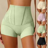 High Waist Lace Flat Belly Boxer Shorts For Women Slimming Panties Shapewear Tummy Control Underwear Female Hip Lifting Briefs
