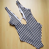 S - XL V shape Wire Striped Women Swimwear One Piece Swimsuit  Female V-bar Underwired Bather Bathing Suit Swim Monokini V472