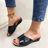 Gold Flat Sequin Cloth Slippers for Women 2026 summer Casual Flat Sandals for Women Fashion Sandals Outdoor Flip Flops36-42