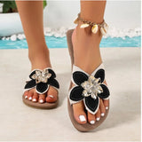 Shoes for Women Summer Fashion Slip on Round Toe Non-slip Flats Sandals Casual Beach Sandals