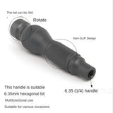 Precision Aluminum Alloy Handle for Shank 1/4" Bits Comfortable Mini ScrewDriver 6.35mm Holder Repair Open Tools Professional