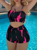 2026 Print String Bikini Swimsuit Women High Waist Shorts Swimwear Female Bathers Bathing Swimming Swim Suit Beachwear