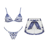 Retro 2Pcs One Piece Swimsuit Women Sexy Bikini Push Up Swimwear Female Halter Swim Suit Bandeau Biquini Beachwear Bathingsuit