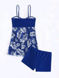2026 Short Dress Tankini With Shorts Swimsuit Women Swimwear Female Padded Printed Bathing Swim Suit Swimming Beachwear Summer