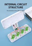 EU plug and socket 4 sockets, multi plug wall power plug and socket without extension cable or USB and Type-C port