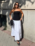 Foridol White Black New in Long Dress Women Summer Off Shoulder Strapless Casual Party Beach Midi Dress 2025 Elegant Sundress