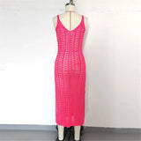 4 Color Hollow Out Sleeveless Crochet Knitted Tunic Beach Cover Up Cover-ups Beach Dress Beach Wear Beachwear Female Women K6783