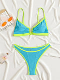 sexy patchwork mini bikinis sets two pieces swimsuit thong swimsuit Swimwear Biquini conjunto de bikini tankini beachwear