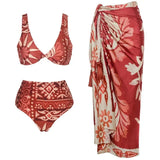 Women's Sexy Push-Up Two-Piece Swimsuit Slimming Patchwork Bikini Bodysuit Beachwear Cover-Up Female Swimwear 2025