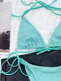 Halter Wrinkled Mini Micro Bikini Women Swimwear Female Swimsuit Two-pieces Bikini Set Brazilian Bather Bathing Suit Swim Lady