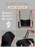 MOYISU Anti Slip Halter Bra for Small Chest, Push Up Enhancer Pads Rounded Shape, Invisible Seamless Cover No Show Lift Bralette