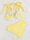 S - XL V Shaped Underwired High Waist Bikini Women Swimsuit Female Swimwear Two-pieces Bikini Set Bather Bathing Suit Swim Lady