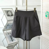 Women's High-Waisted Yoga Shorts with Pockets Quick-Drying Breathable for Summer Outdoor Training Running Pilates Fitness