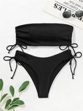 Sexy Bandeau Bikinis 2025 Women Brazilian Swimwear Female Swimsuit Two Pieces Bikini Set Bather Bathing Suits Girls Beach Wear