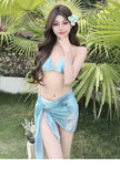 Swimsuit Women's New Split Four-piece Set Sexy Pure Desire High Value Seaside Hot Spring Vacation Bikini