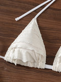 DEKA Ruffled Micro Bikini Set Halter Thong Female Swimsuit Women Swimwear Two-pieces Bikini Mini String Bather Bathing Suit