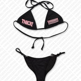 Goth Sexy Bikini Kawaii Bikini Gothic Bikini Y2k T shirt Summer Fashion Bustier Top Y2k Letter Bikini Crop Top Clothes Emo Girls