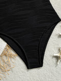 Wrinkled Shell Underwired Beads Women Swimwear One Piece Swimsuit Female High Leg Cut Monokini Bather Bathing Suit Swim Bodysuit