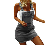 Casual Women Skirts Women'S Flag Denim Bib Overall Shorts Rompers Independence Day Clothes Faldas Para Mujeres Roupas Feminina
