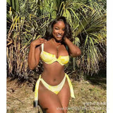 2026 Tie Dye Print Push Up Bikini Set Women Hard Cup Backless Two Piece Swimwear European American Sexy Bathing Suit