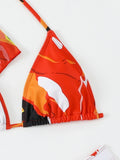 4 Pieces Triangle Bikinis 2026 Women Padded Swimwear Female Sexy Printed Swimsuit Bathers Bathing Swimming Swim Suit Beachwear