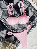 Push Up Ruffled Bikinis Underwired Bra Cup Bikini 2026 Women Swimsuit Female Swimwear Two Pieces Bikini Set Bathing Suit Swim