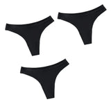 3Pcs/Set Women Panties Ultra-thin Thongs Female Underpants Seamless Underwear Sports Soft Solid Color Low Rise G-string